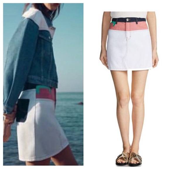 maje denim skirt